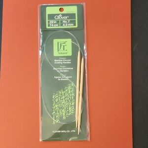 Clover Takumi Bamboo Circular Knitting Needles No.7, 4.5mm 29 inch